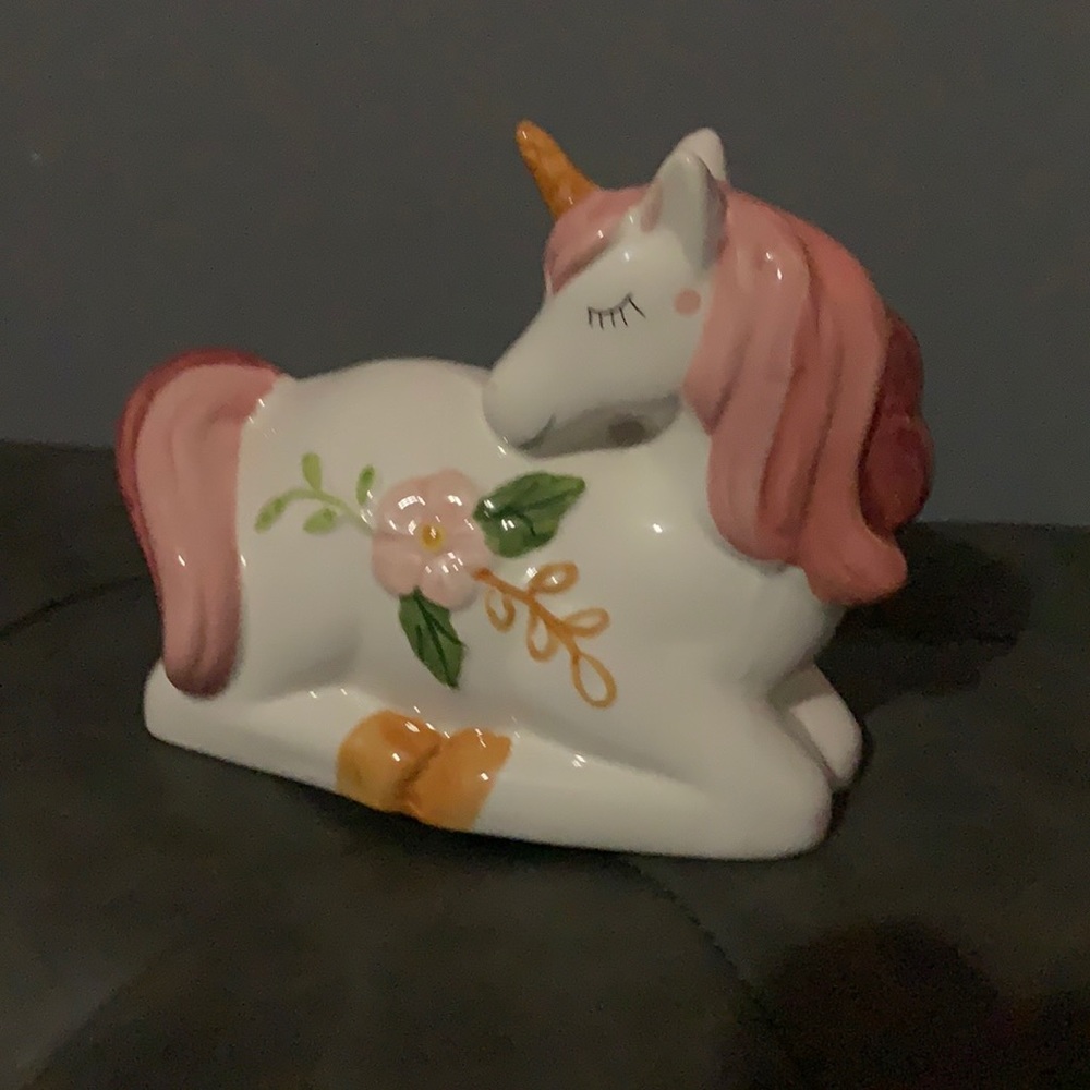 Unicorn piggybank.